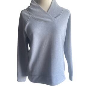 Athleta Gray Mock Neck Hi Lo Sweatshirt Sz M